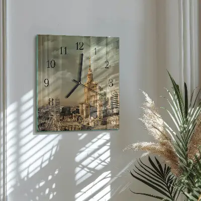 Decoratieve glazen klok vierkant Warschau
