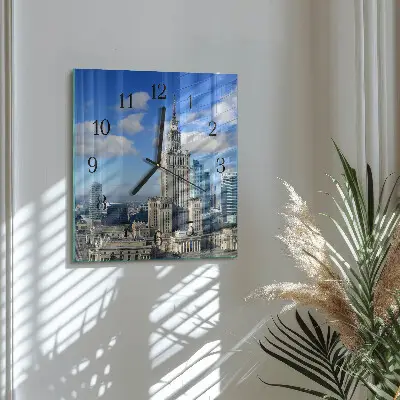 Vierkante glazen klok Warschau