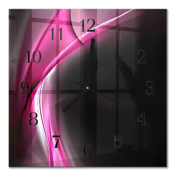 Decoratieve glazen klok vierkant Abstracte lijnen