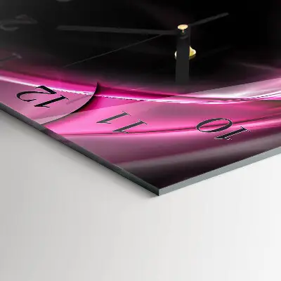 Decoratieve glazen klok vierkant Abstracte lijnen