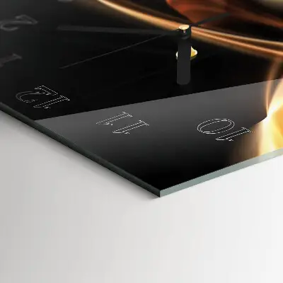 Moderne wandklok glas vierkant Abstracte lijnen