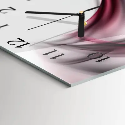 Vierkante glazen klok Abstracte lijnen