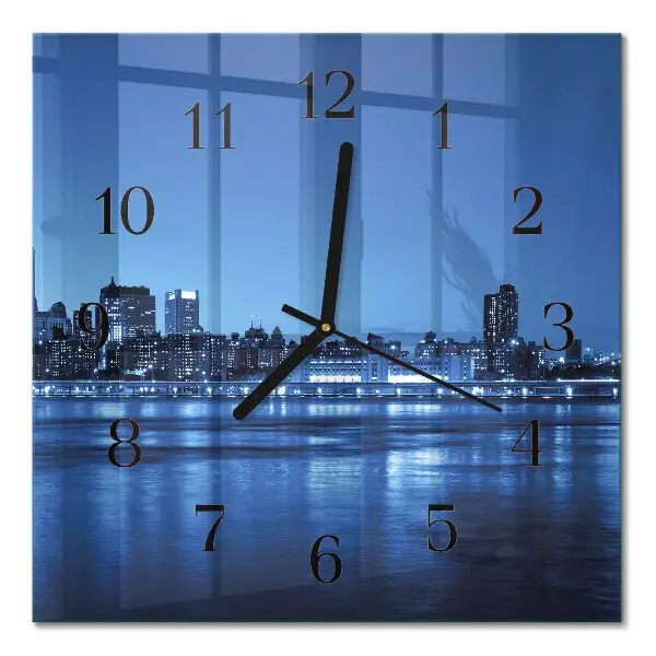 Decoratieve glazen klok vierkant Horizon