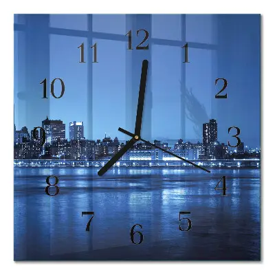 Decoratieve glazen klok vierkant Horizon