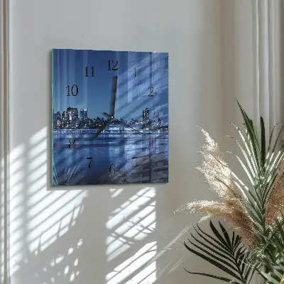 Decoratieve glazen klok vierkant Horizon