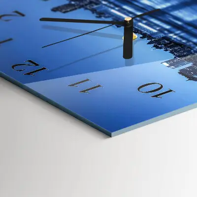 Decoratieve glazen klok vierkant Horizon