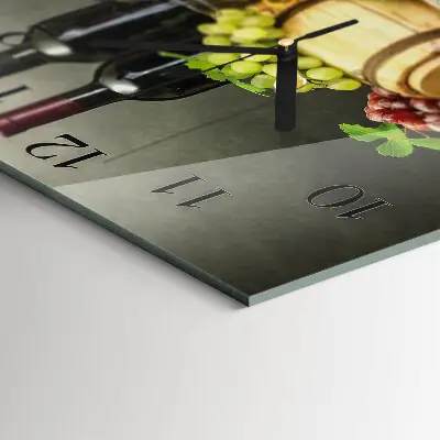Decoratieve glazen klok vierkant Druiven voor wijn