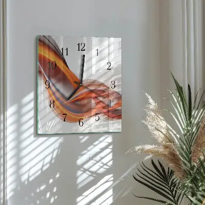 Vierkante glazen klok Abstracte rook