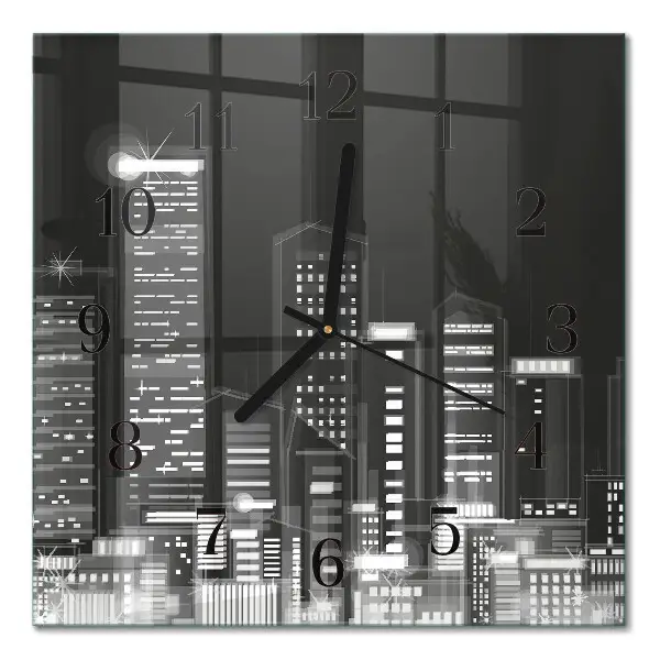 Decoratieve glazen klok vierkant Horizon