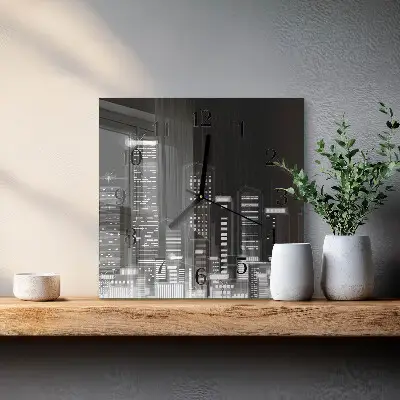 Decoratieve glazen klok vierkant Horizon