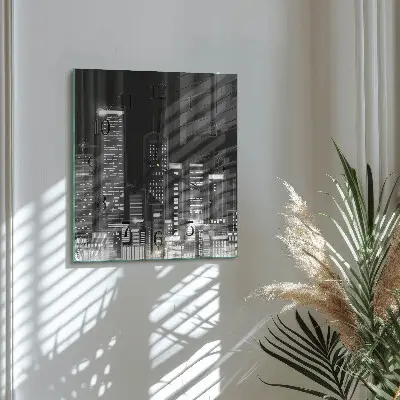 Decoratieve glazen klok vierkant Horizon