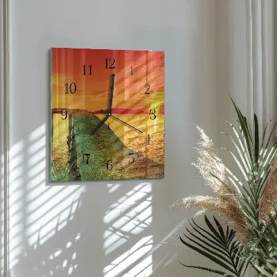 Vierkante glas klok Brug