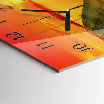 Vierkante glas klok Brug