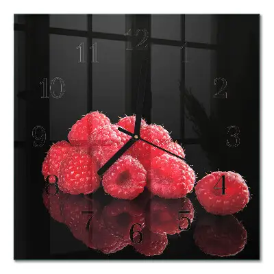 Decoratieve glazen klok vierkant Frambozen