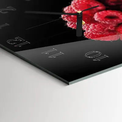 Decoratieve glazen klok vierkant Frambozen