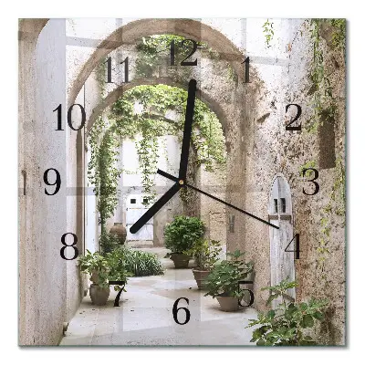 Moderne wandklok glas vierkant Plantensteeg