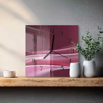 Decoratieve glazen klok vierkant Abstracte lijnen