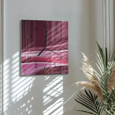 Decoratieve glazen klok vierkant Abstracte lijnen