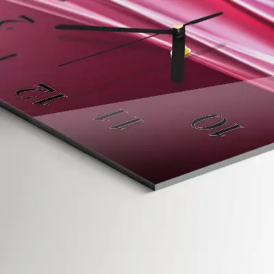 Decoratieve glazen klok vierkant Abstracte lijnen