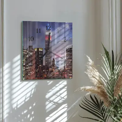 Decoratieve glazen klok vierkant Horizon