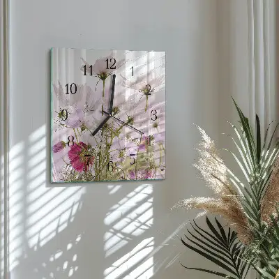 Decoratieve glazen klok vierkant Kosmos