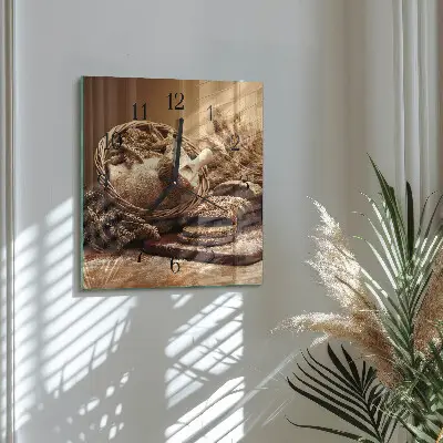 Vierkante glas klok Brood