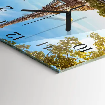 Decoratieve glazen klok vierkant Eiffeltoren parijs