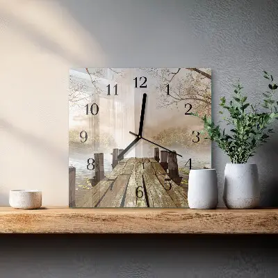 Decoratieve glazen klok vierkant Netwerk