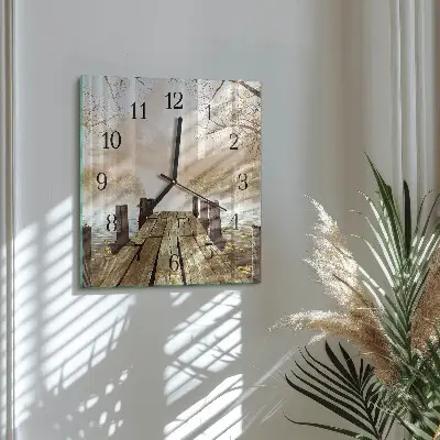Decoratieve glazen klok vierkant Netwerk