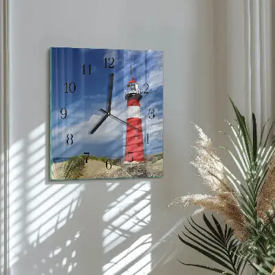 Vierkante glas klok Vuurtoren