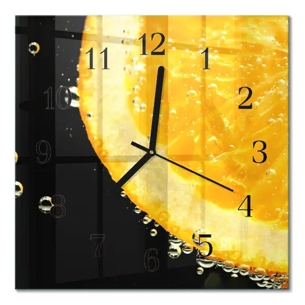Moderne wandklok glas vierkant Citrus