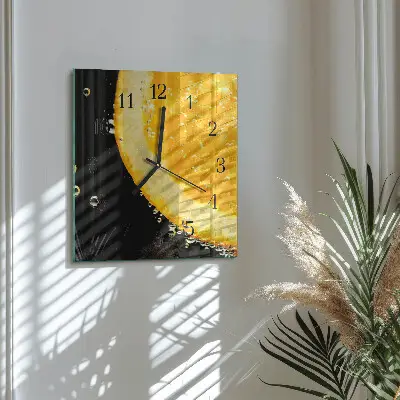 Moderne wandklok glas vierkant Citrus