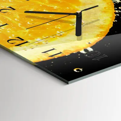 Moderne wandklok glas vierkant Citrus