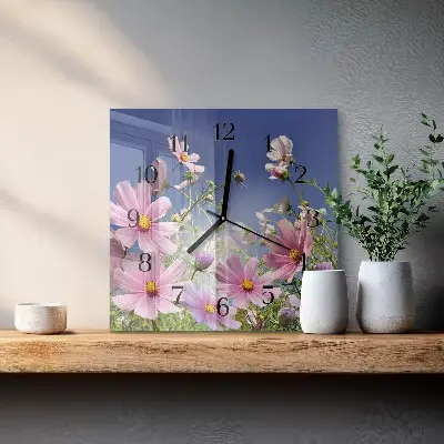 Decoratieve glazen klok vierkant Kosmos