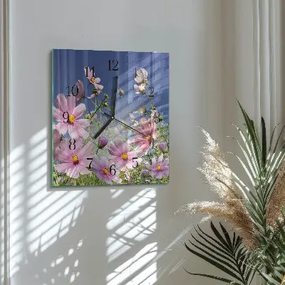 Decoratieve glazen klok vierkant Kosmos