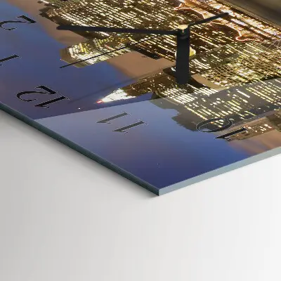Vierkante glazen klok Horizon