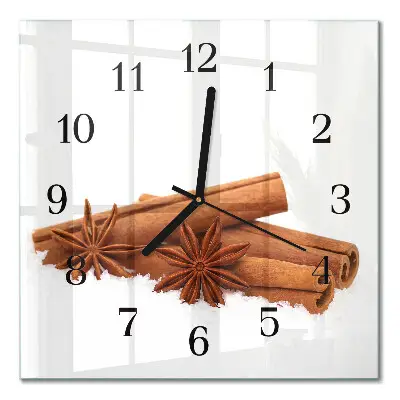 Decoratieve glazen klok vierkant Vanille