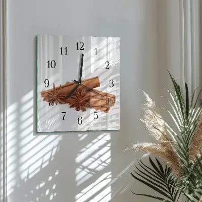 Decoratieve glazen klok vierkant Vanille