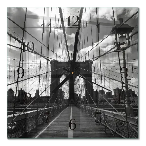 Decoratieve glazen klok vierkant Brug
