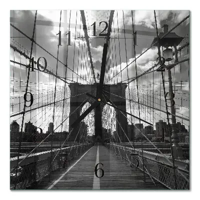 Decoratieve glazen klok vierkant Brug