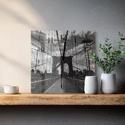 Decoratieve glazen klok vierkant Brug