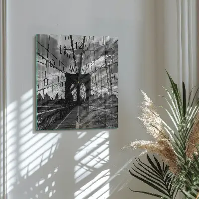 Decoratieve glazen klok vierkant Brug