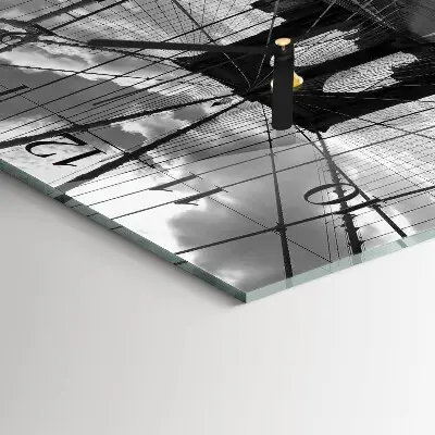 Decoratieve glazen klok vierkant Brug