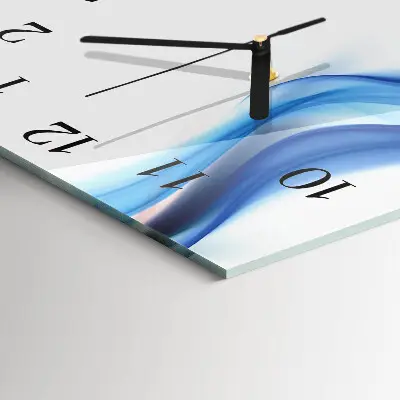 Vierkante glazen wandklok Abstracte rook