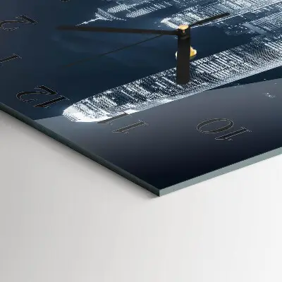 Vierkante glazen klok Horizon