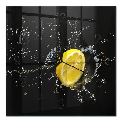 Decoratieve glazen klok vierkant Citrus