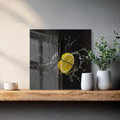 Decoratieve glazen klok vierkant Citrus