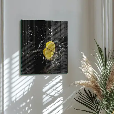 Decoratieve glazen klok vierkant Citrus
