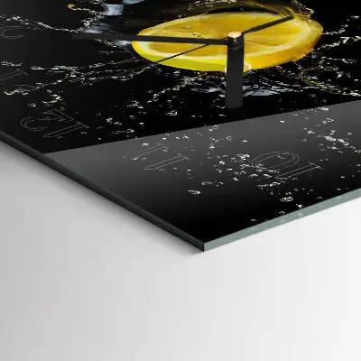 Decoratieve glazen klok vierkant Citrus