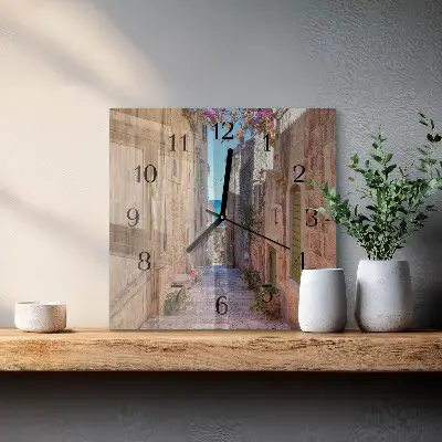 Decoratieve glazen klok vierkant Laan